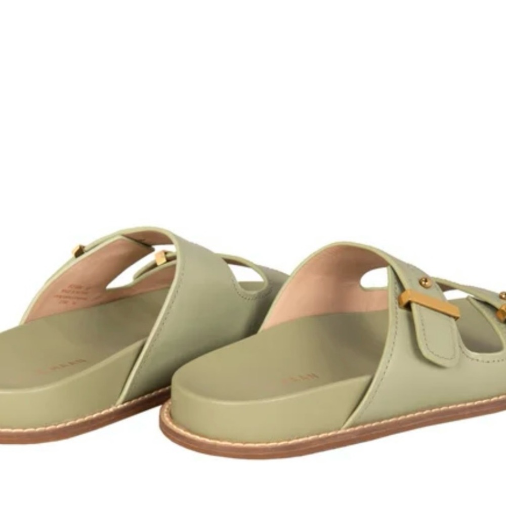 Cole Haan Women's 7B Marisol Footbed Comfort Travel Sandal Oil Green Leather - Picture 5 of 6